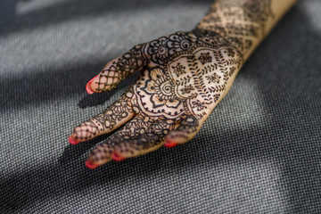 Naklejka premium Henna tattoos for Indian brides and bridesmaids.