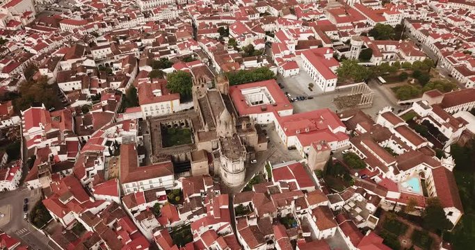 Picturesque top view of city Evora. Portugal 