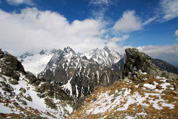 Lomnicky stit (Lomnica), Tatra Mountains, Slovakia - obrazy, fototapety, plakaty