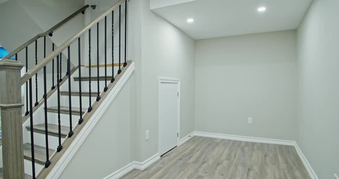 Luxury basement in North America. Renovation