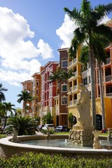 Touring tall colorful buildings in Key West Flordia