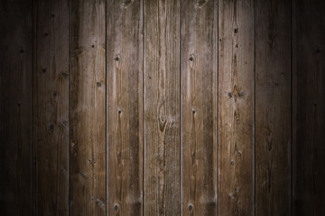 Brown wood texture. Abstract background, empty template. rustic weathered barn wood background with knots and nail holes. Close up of wall made of wooden planks. Grunge surface - obrazy, fototapety, plakaty