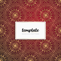 Background mandala seamless pattern vector