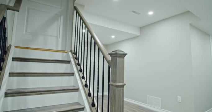 Luxury basement in North America. Renovation