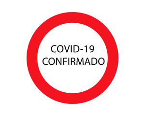 Icon with red forbidden sign, avoiding physical contact and coronavirus infection. Forbidden handshake symbol concept. Vector illustration.