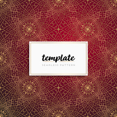 Background mandala seamless pattern vector