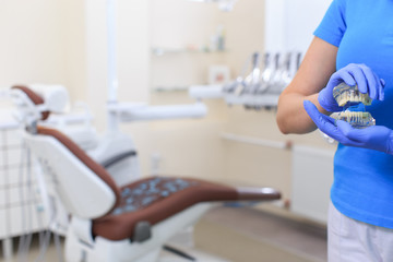 Oral care in the dentist's office