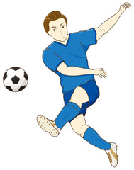 サッカーをする男性02