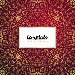 Background mandala seamless pattern vector