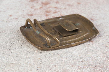 Old brass belt buckle