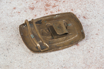 Old brass belt buckle