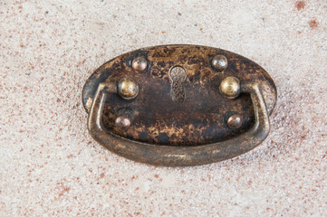Antique brass drawer pull knob