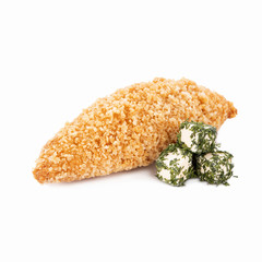  chicken cutlet for a restaurant menu on a white background