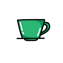 wave pour over coffee maker doodle icon, vector illustration