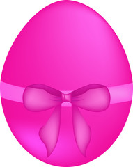 pink Easter eggs icons. isolated Vector illustration egg with ribbon