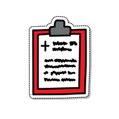 medical history doodle icon, vector illustration