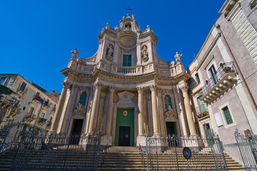 Fototapeta premium Catania, chiesa Collegiata
