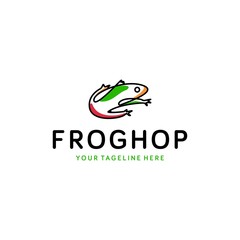 Monoline froghop logo