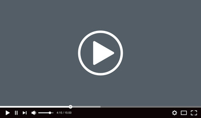 Video player interface. Vector © Dr. Watson