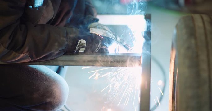 Industry - Welder Welding Steel Construction