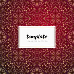 Background mandala seamless pattern vector