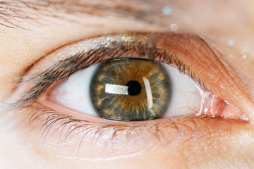 close up of human eye