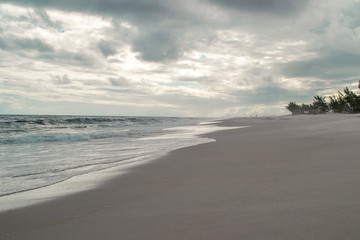 Fototapeta na wymiar Distant horizon at Praia Grande