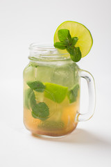 refreshing lemon and mint drink