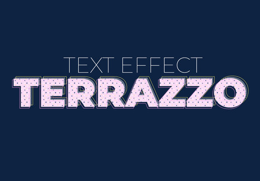 Colorful Text Effect with Terrazzo Texture