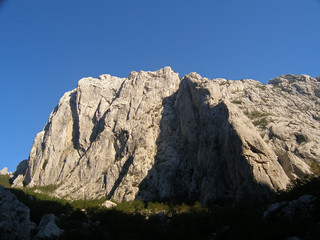 Anica Kuk, peak in Paklenica National Park in Velebit mountains, Croatia