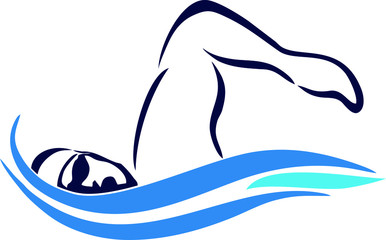 Swimming competition, swimmer, swimming pool logo vector