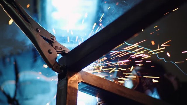 Industry - Welder Welding Steel Construction