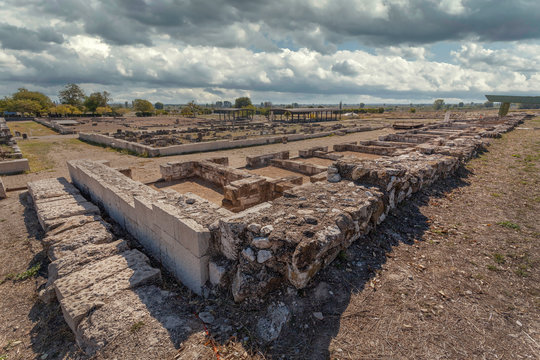 Ruins in Pella, the native town of Alexander the Great, Macedonia, Greece