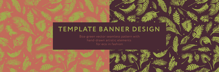 Fototapeta na wymiar Palm leaves silhouettes pattern. Tropical background for modern fashion banner design. Leaf silhouette, natural wallpaper, trendy eco-fashion backdrop. Palms drawings, ink art, exotic decorations.