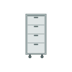 cloth wardrobe on white background