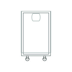 cloth wardrobe on white background