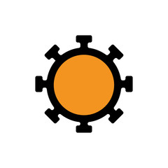 Coronavirus Bacteria Cell Icon, 2019-nCoV Novel Coronavirus Bacteria. No Infection and Stop Coronavirus Concepts. Dangerous Coronavirus Cell in China, Wuhan. Isolated Vector Icon