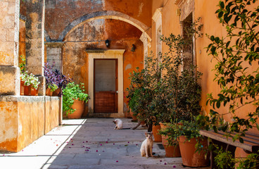 Agia Triad monastery in Crete in Greece