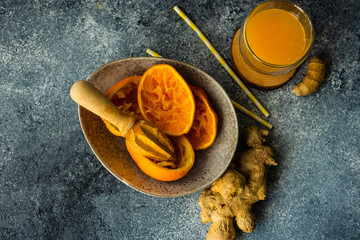 Homemade citrus organic juice