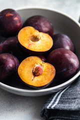 Organic plum fruits