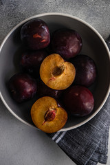 Organic plum fruits