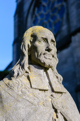 Obraz premium Bust of Oliver Plunkett outside Saint Peter's Church, Drogheda