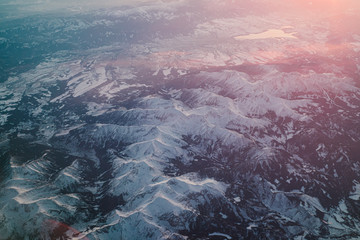 Airplane window view © Wodzownik