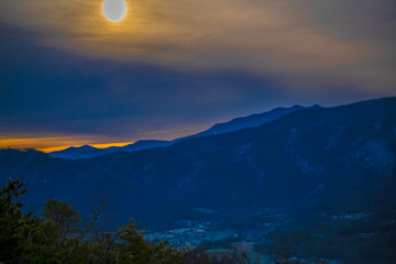 sunrise over mountain