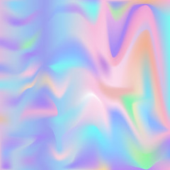 Holographic creative foil backdrop. Abstract wallpaper background. Modern vector design.