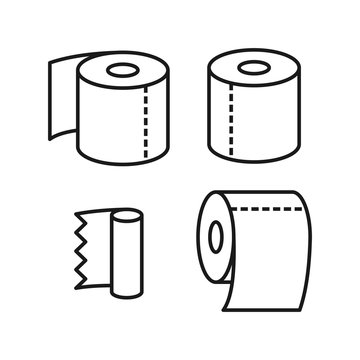 toilet paper. icon, vector illustration