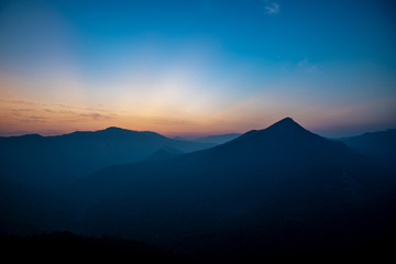 sunrise in the mountains - Bisle ghat view point, KA India