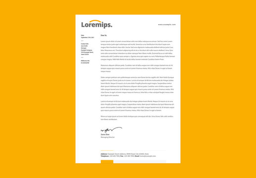 Clean Corporate Letterhead Layout