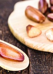 details of pine nuts being cooked, without shell. Typical food for the June and winter parties in Brazil.