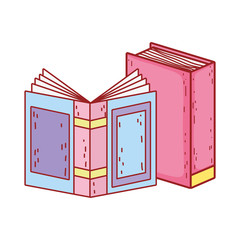 book day, open textbook learn isolated icon design